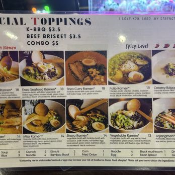 Enza - Menu - Ramen Near Me - Las Vegas, Nevada Enza - Menu - Ramen Near Me - Las Vegas, Nevada
