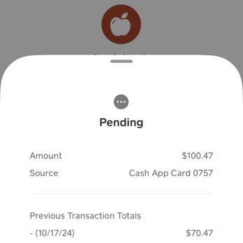 Applebee's Grill + Bar - My cashapp which shows what my card was initially charged and the totally after an employee changed the tip amount - American Near Me - Forestville, Maryland