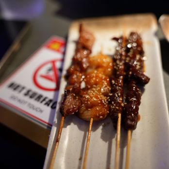 Volkano BBQ & Sushi - Skewers were a bit too sweet for my liking, but not bad. Might have used more cumin like xinjiang skewers - Sushi Bars Near Me - Lubbock, Texas