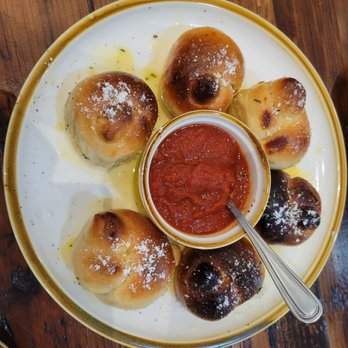 Antonio's Italian Restaurant - Garlic Knots with Marinara Sauce - Pizza Near Me - Lewisville, North Carolina