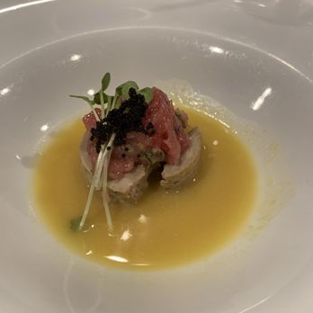 Samurai Japanese Restaurant - Monkfish liver pate topped with tuna toro and caviar. - Japanese Near Me - Albany, New York Samurai Japanese Restaurant - Monkfish liver pate topped with tuna toro and caviar. - Japanese Near Me - Albany, New York