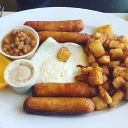 Chez Loulou - Super assiette ou j'ai remplacé mon bacon par des saucisses!!!!