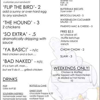 Flip The Bird Beverly - Menu part 2 - Southern Near Me - Beverly, Massachusetts Flip The Bird Beverly - Menu part 2 - Southern Near Me - Beverly, Massachusetts