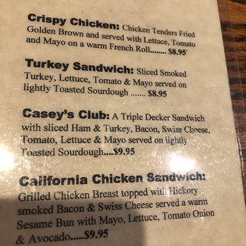 Casey's Bar & Grill - Menu... - Sports Bars Near Me - Fresno, California