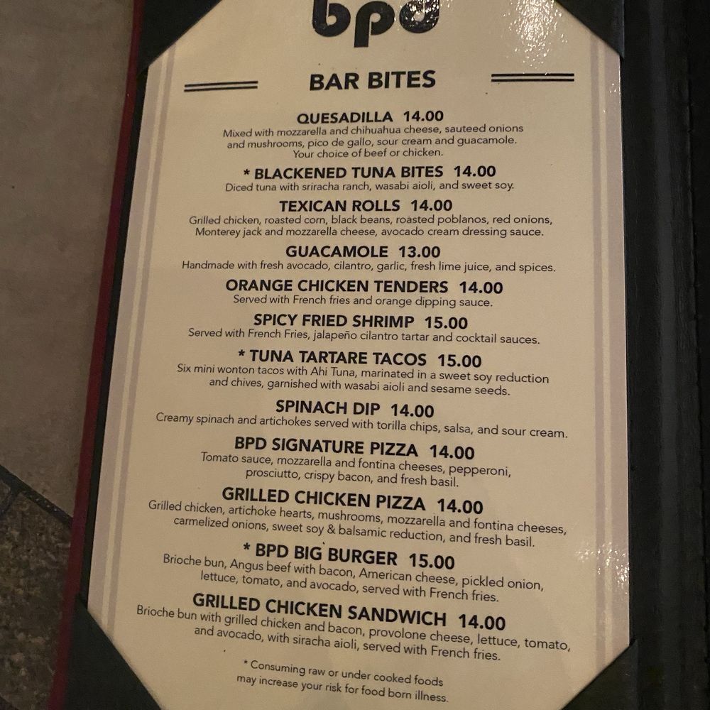 By Popular Demand - Menu 10 - Whiskey Bars Near Me - Houston, Texas