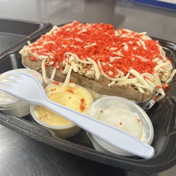 Big Potato Company-Foley - Flamin Hot Cheetos chicken and cheese potato - Salad Near Me - Foley, Alabama Big Potato Company-Foley - Flamin Hot Cheetos chicken and cheese potato - Salad Near Me - Foley, Alabama