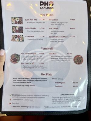 Menu photo 2 Pho San Jose Tully San Jose, CA Menu photo 2 Pho San Jose Tully San Jose, CA