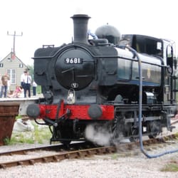 Radyr Railway Station - Ex-Great Western Railway Pannier Tank 9681 on the Dean Forest Railway, with Lydney Junction station in the background