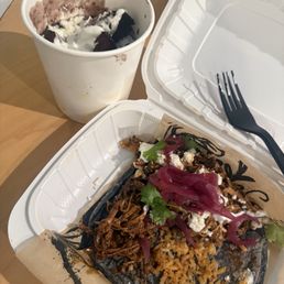 Mole Taco with Plantain & Black Beans Combo