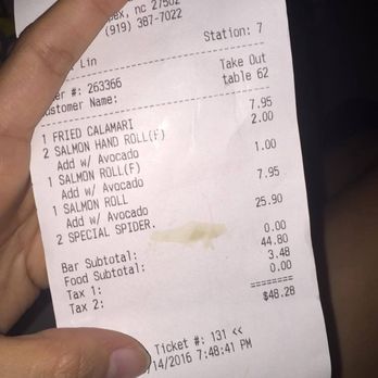 Sushi Iwa - Server told me special rolls have BOGO, then proceeded to charge me for both spider rolls. When confronted Manager told me to stop playing. - Asian Fusion Near Me - Apex, North Carolina