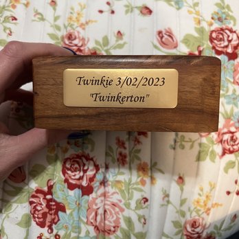 West Coast Pet Memorial Services - The engraving for my dogs ashes - Pet Cremation Services Near Me - San Diego, California West Coast Pet Memorial Services - The engraving for my dogs ashes - Pet Cremation Services Near Me - San Diego, California