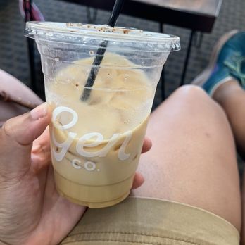 Third Gen Coffee - Cinnamon Roll Latte...halfway done and remembered I needed to take a picture. - Coffee & Tea Near Me - The Woodlands, Texas Third Gen Coffee - Cinnamon Roll Latte...halfway done and remembered I needed to take a picture. - Coffee & Tea Near Me - The Woodlands, Texas