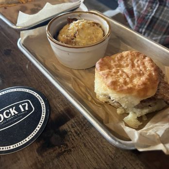Dock 17 - Chicken fried and sausage biscuit - Breakfast & Brunch Near Me - Clarksville, Tennessee Dock 17 - Chicken fried and sausage biscuit - Breakfast & Brunch Near Me - Clarksville, Tennessee
