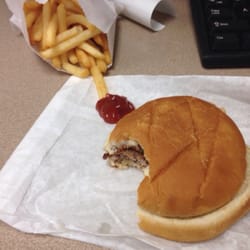 The Corner - One of my two burgers and the fries