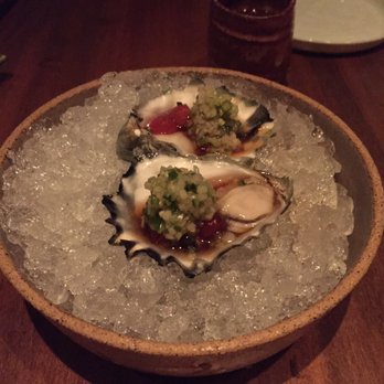 O Ya - Kumamoto oyster with watermelon pearls & cucumber mignonette - delicious! - Japanese Near Me - Boston, Massachusetts O Ya - Kumamoto oyster with watermelon pearls & cucumber mignonette - delicious! - Japanese Near Me - Boston, Massachusetts