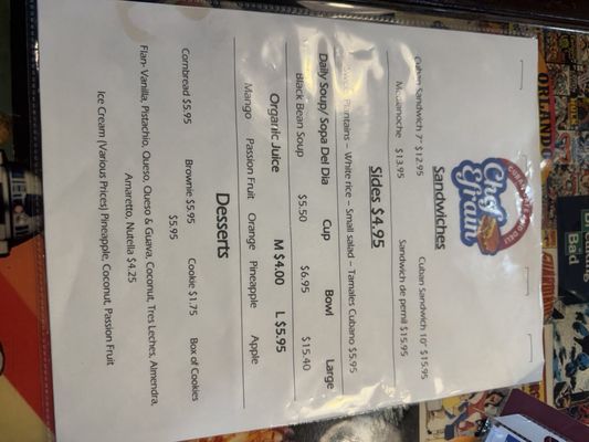 Menu photo 2 El chef Efrain Tavares, FL Menu photo 2 El chef Efrain Tavares, FL