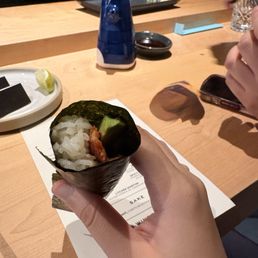 seared unagi avocado handroll seared unagi avocado handroll