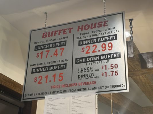 Menu photo 2 Buffet House Chula Vista, CA