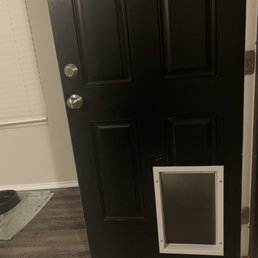 Doggy door installation Doggy door installation