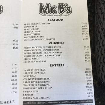 Mr B's - Menu - Seafood Near Me - Chester, Virginia Mr B's - Menu - Seafood Near Me - Chester, Virginia