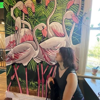 Guajiros Miami Eatery - Flamingo Mural - Coffee & Tea Near Me - Charlottesville, Virginia Guajiros Miami Eatery - Flamingo Mural - Coffee & Tea Near Me - Charlottesville, Virginia