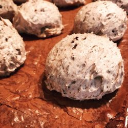 Top Tier Pastry - Fudge brownies with Homemade Oreo cookies rolled into the buttercream