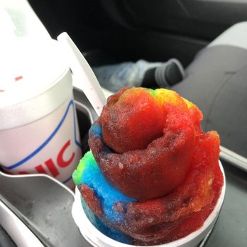 MC Snow Cones - Tutti fruity and banana and blue Hawaiian - Shaved Ice Near Me - Arlington, Texas