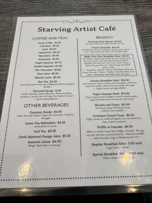 Menu photo 2 Starving Artist Cafe Norfolk, VA Menu photo 2 Starving Artist Cafe Norfolk, VA