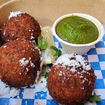 Nopa Fish - Shrimp & rice arancini - Seafood Near Me - San Francisco, California Nopa Fish - Shrimp & rice arancini - Seafood Near Me - San Francisco, California