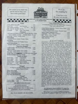 Menu photo 1 Dinky Diner Goldfield, NV Menu photo 1 Dinky Diner Goldfield, NV
