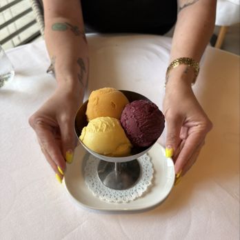 Marea Beverly Hills - Olive oil passionfruit, apricot, and blueberry. - Italian Near Me - Beverly Hills, California