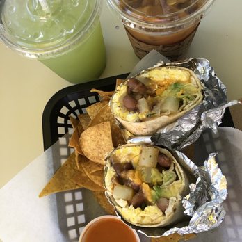 Miracle Bakery - Burrito con Papas. Cucumber drink. Cold Brew. - Bakeries Near Me - Burbank, California