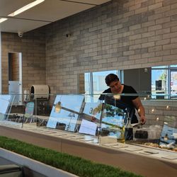 Salata - A lot of yummy choices,  super clean,  see the glass shine!