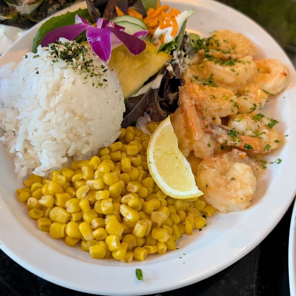 Garlic shrimp plate Garlic shrimp plate