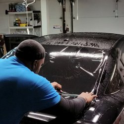 JB's Mobile Tinting - laying the tint out