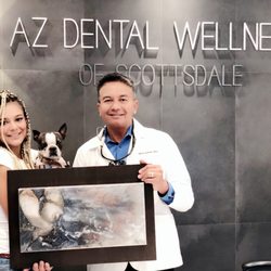 Our patient was so happy about her new smile, she donated one of her fabulous paintings to the office.