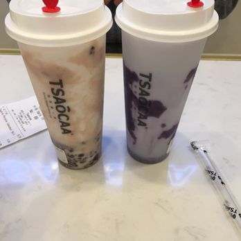 TSAôCAA - Taro coconut milk with bubble (order this one! And with less sugar) and double purple coconut milk. - Bubble Tea Near Me - Chicago, Illinois