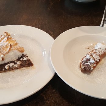 Rinaldo's - Chocolate cream pie with cannoli.  Both were great, but that piece of pie was incredible. - Italian Near Me - Halifax, Nova Scotia