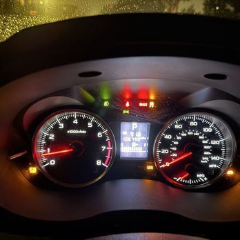 San Francisco Auto Works - Dashboard on my 2016 Subaru Impreza with 106k miles. Nearly every warning light is on. - Auto Repair Near Me - San Francisco, California San Francisco Auto Works - Dashboard on my 2016 Subaru Impreza with 106k miles. Nearly every warning light is on. - Auto Repair Near Me - San Francisco, California