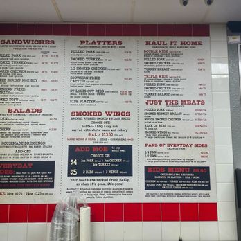 Moe's Original BBQ - Menu board behind ordering area - Barbeque Near Me - Seminole, Florida Moe's Original BBQ - Menu board behind ordering area - Barbeque Near Me - Seminole, Florida