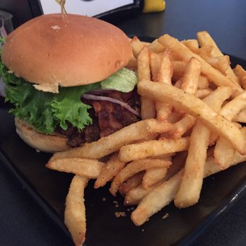 Brauburgers - Brauburger with cheese and fries. - Burgers Near Me - Forest, Virginia