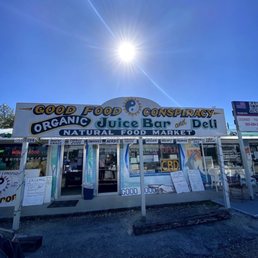 the outside of a juice bar the outside of a juice bar