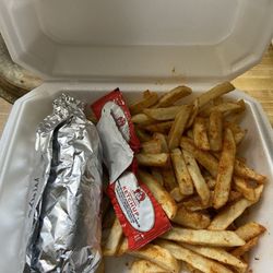 Rory’s Mini Donuts And More - Chili dog with fries