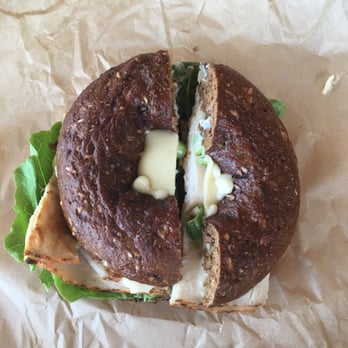 Great Bagel - Pumpernickel "melt" bagel sandwich. Turkey, Swiss, lettuce & scallions. - Breakfast & Brunch Near Me - Lexington, Kentucky Great Bagel - Pumpernickel "melt" bagel sandwich. Turkey, Swiss, lettuce & scallions. - Breakfast & Brunch Near Me - Lexington, Kentucky