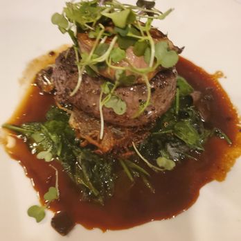 The Driskill Grill - Tournedos Rossini with foie gras over duck fat latke - New American Near Me - Austin, Texas The Driskill Grill - Tournedos Rossini with foie gras over duck fat latke - New American Near Me - Austin, Texas