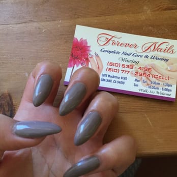 Forever Nails - Full set + gel. $30 - Nail Salons Near Me - Oakland, California