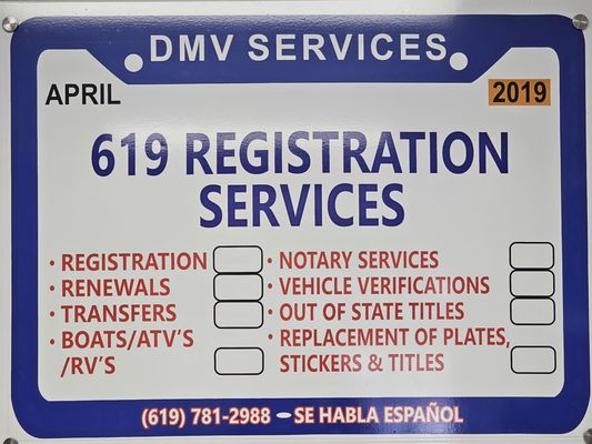 619 Registration Services