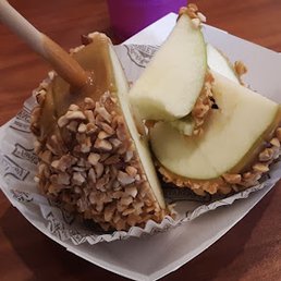 Granny Smith Caramel Apple with Peanuts