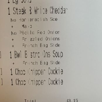 Panera Bread - Receipt showing what I requested - Sandwiches Near Me - Vancouver, Washington Panera Bread - Receipt showing what I requested - Sandwiches Near Me - Vancouver, Washington