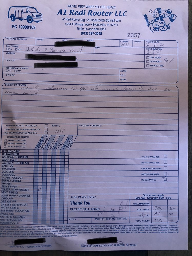 Slide of A1 Redi Rooter